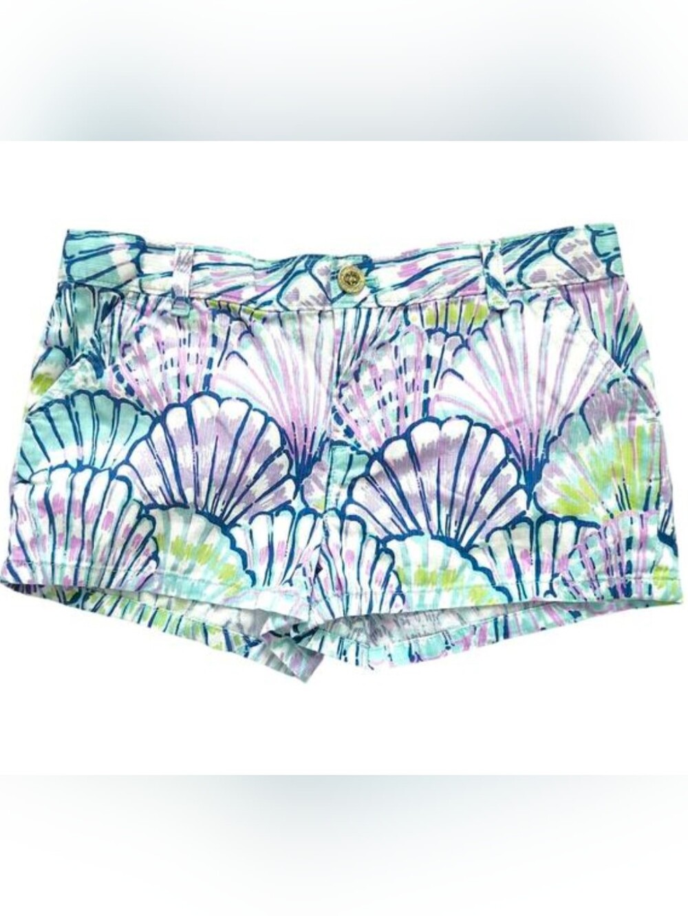 Lilly Pulitzer Pastel Shell-Print Cotton Shorts